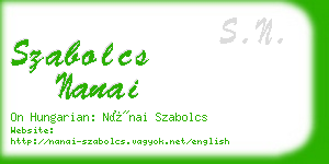 szabolcs nanai business card